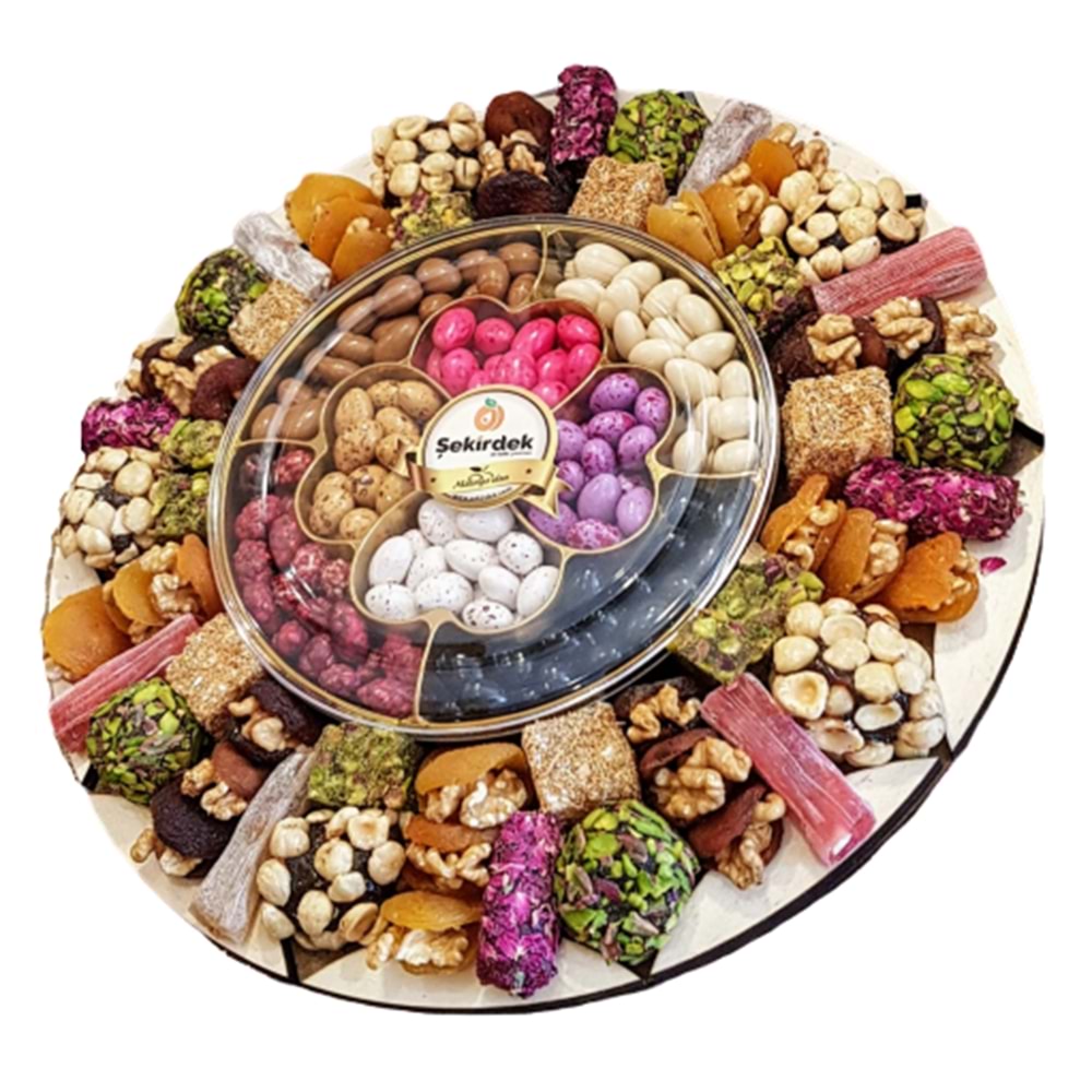 7Tepe Hediyelik Kayısı Tepsisi Yonca 2200 Gr