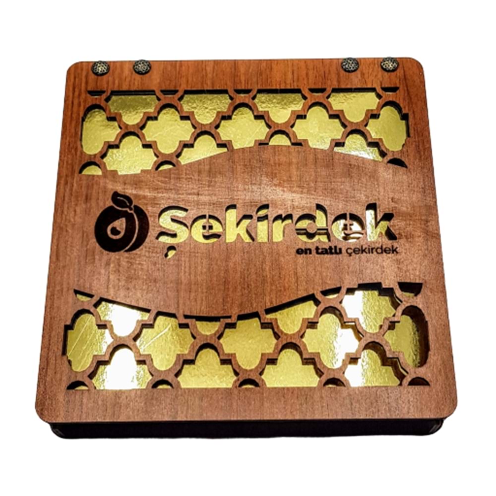 Yazıhan Çoko Hediyelik Çikolata Şekirdek Ahşap Kutu 850 Gr