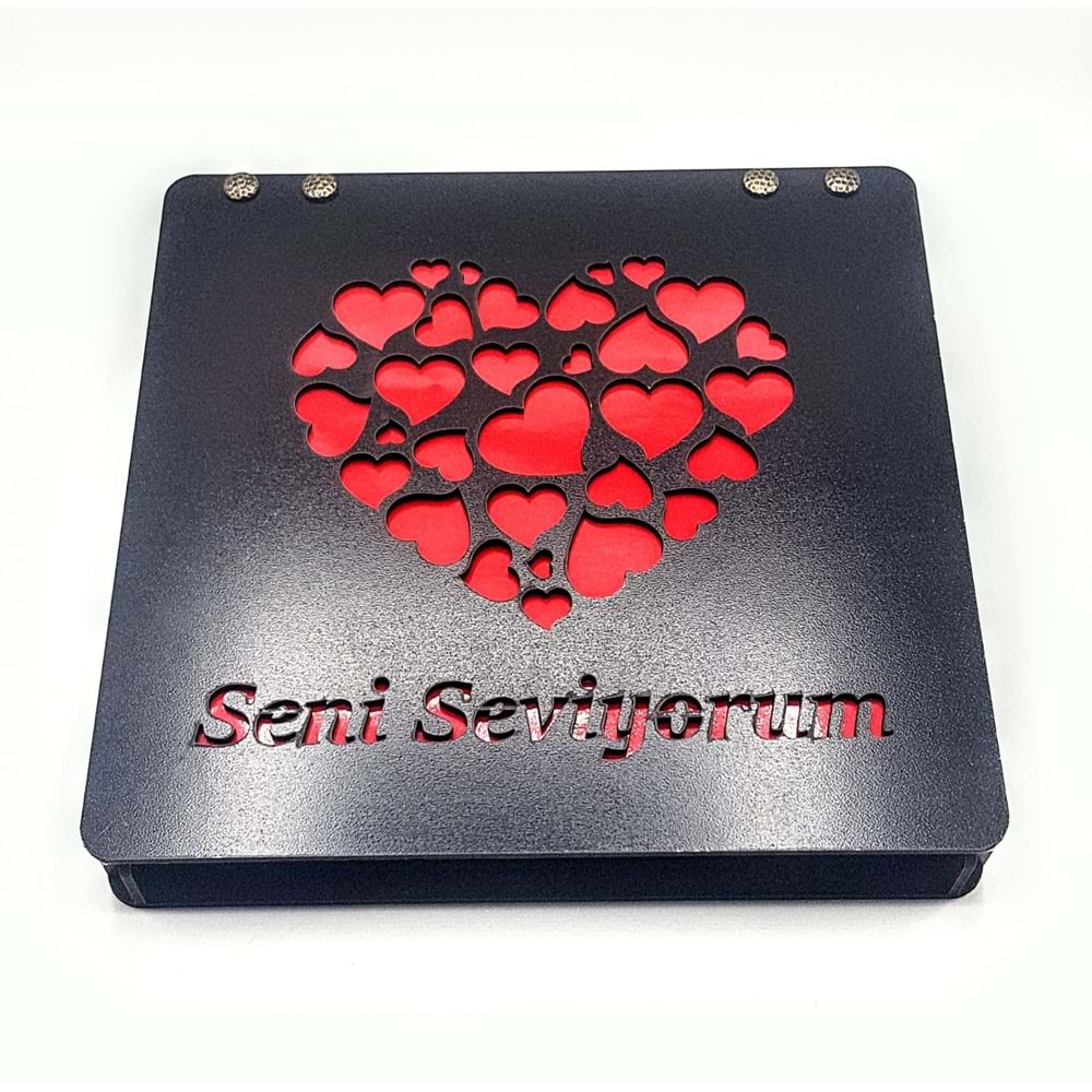 Yazıhan Seni Seviyorum - Kalp Hediyelik Çikolata 750 Gr