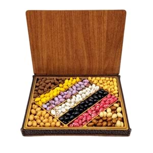 Dubai Hediyelik Şekirdek İsme Özel Ahşap Kutu 1400 Gr