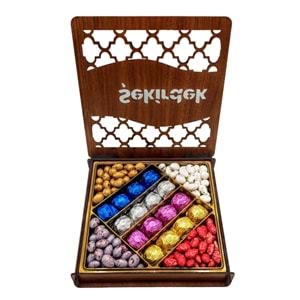 Yazıhan Çoko Hediyelik Çikolata Şekirdek Ahşap Kutu 850 Gr