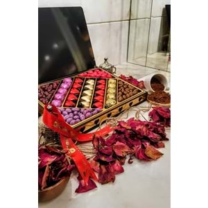 Love Çoko Hediyelik Ahşap Kutu - Siyah 1200 Gr