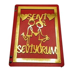 Love Çoko Hediyelik Ahşap Kutu - Kırmızı 1200 Gr