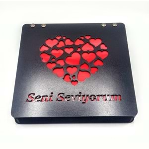 Yazıhan Seni Seviyorum - Kalp Hediyelik Çikolata 750 Gr