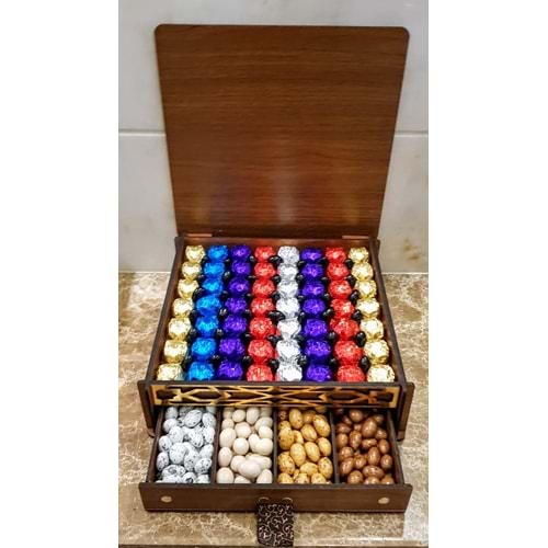 Arslantepe Çoko Hediyelik Çekmeceli Ahşap Kutu 2800 Gr
