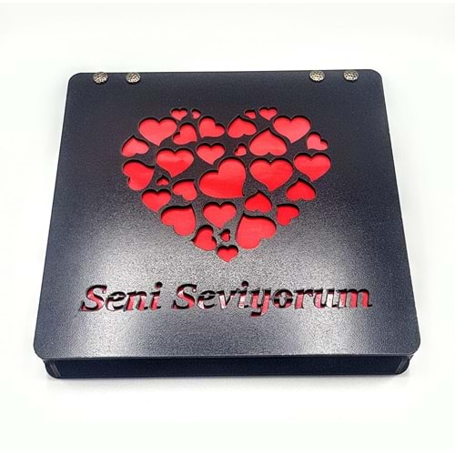 Yazıhan Seni Seviyorum - Kalp Hediyelik Çikolata 750 Gr